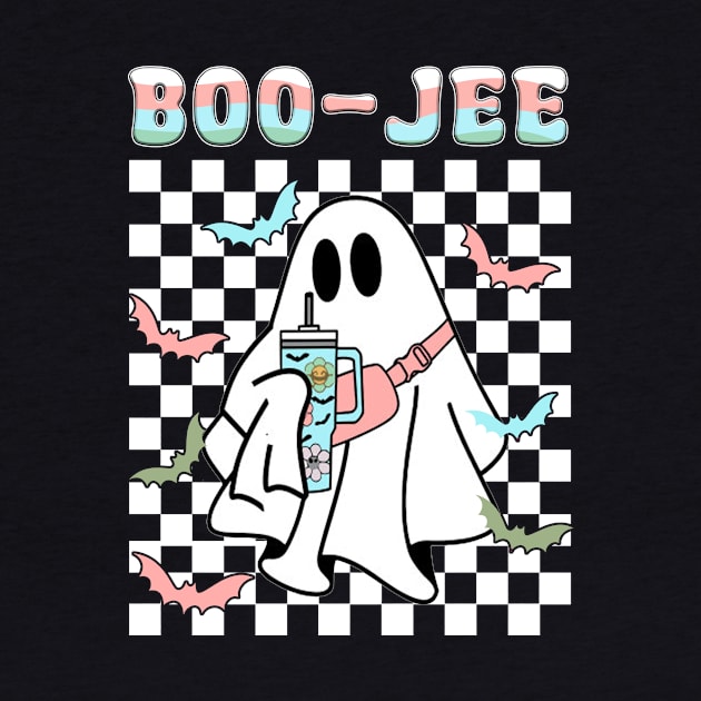 Spooky Season Cute Ghost Halloween Costume Boujee Boo-Jee by JennyArtist